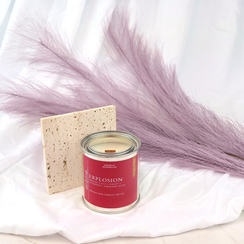 Explosion - Orange, Lily, Violet, Lavender, Creamed Musk Candle, Luxury Floral Candle, Vegan Soy Candle - Image 3
