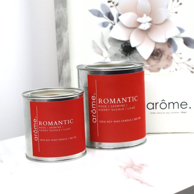 Romantic - Rose, Jasmine, Honey Suckle, Lilac, Luxury Floral Candle, Aromatherapy Candle - Image 4